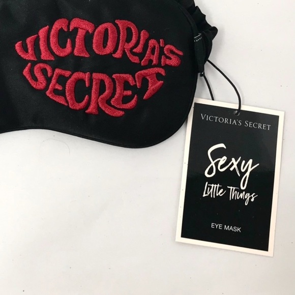 Vintage Y2K Victoria's Secret Sexy Little Things Sleep Mask Black Satin NOS NWT - Picture 3 of 6